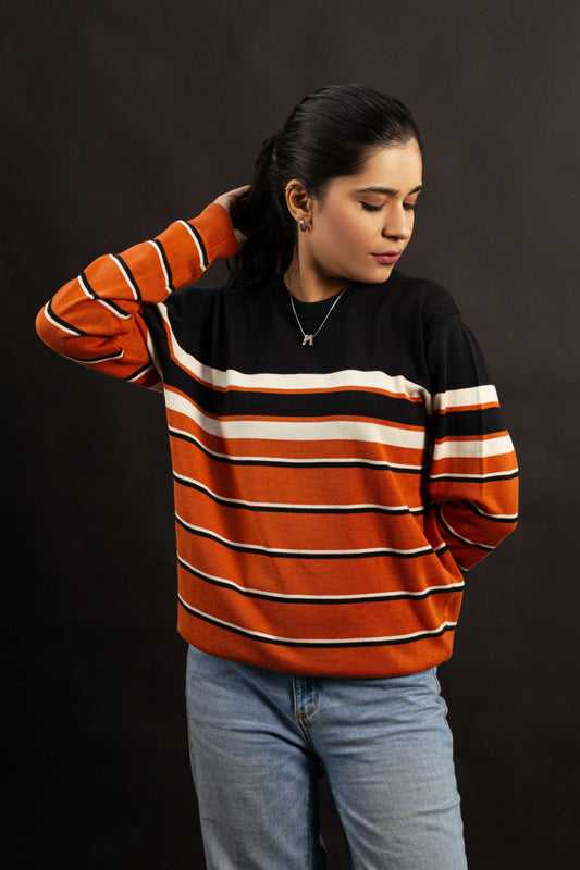 Classic Spectrum Knit Sweater for Women